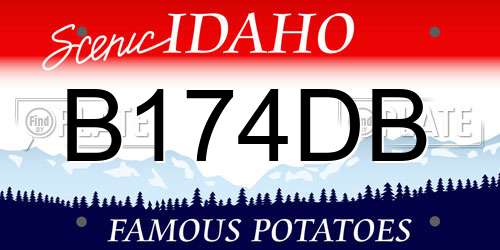 B174DB Idaho License Plate