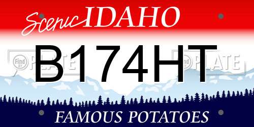 B174HT Idaho License Plate