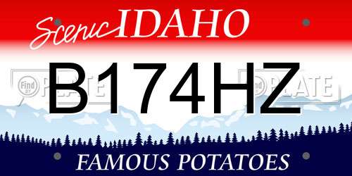 B174HZ Idaho License Plate