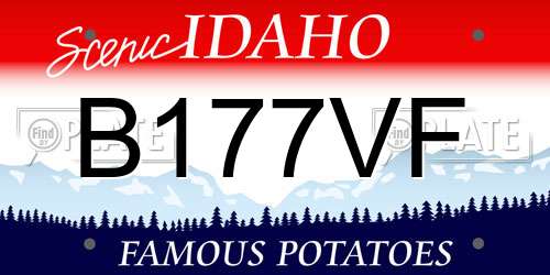 B177VF Idaho License Plate