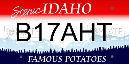 B17AHT Idaho License Plate
