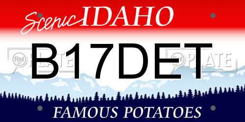 B17DET Idaho License Plate
