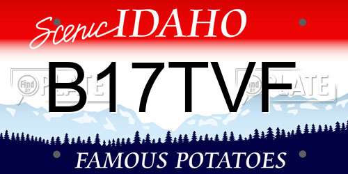 B17TVF Idaho License Plate
