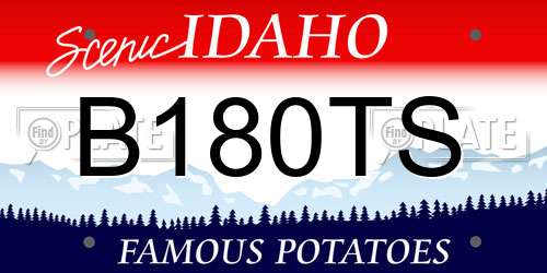 B180TS Idaho License Plate