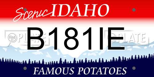 B181IE Idaho License Plate