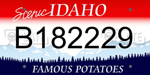 B182229 Idaho License Plate