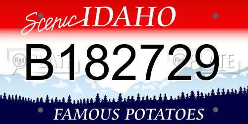 B182729 Idaho License Plate