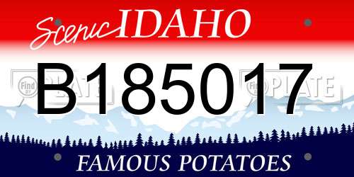 B185017 Idaho License Plate