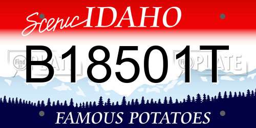 B18501T Idaho License Plate