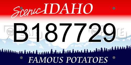 B187729 Idaho License Plate
