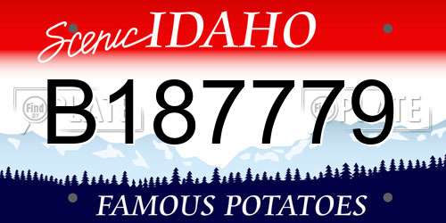 B187779 Idaho License Plate