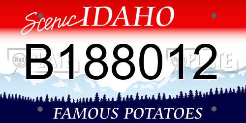B188012 Idaho License Plate
