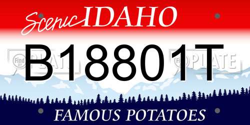B18801T Idaho License Plate