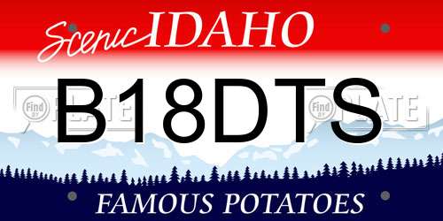 B18DTS Idaho License Plate