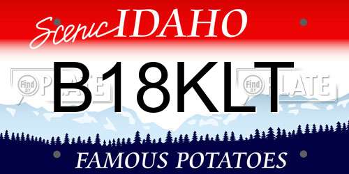 B18KLT Idaho License Plate
