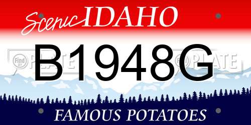 B1948G Idaho License Plate