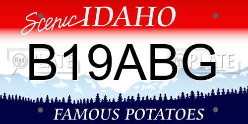 B19ABG Idaho License Plate