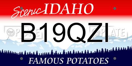 B19QZI Idaho License Plate