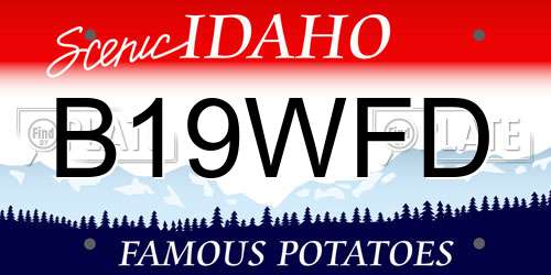 B19WFD Idaho License Plate