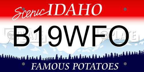 B19WFO Idaho License Plate
