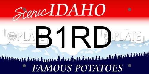 B1RD Idaho License Plate