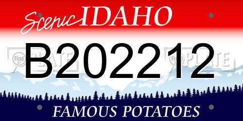 B202212 Idaho License Plate