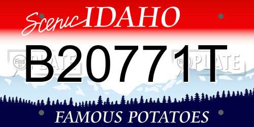 B20771T Idaho License Plate