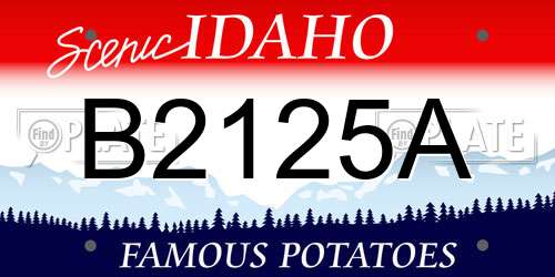 B2125A Idaho License Plate