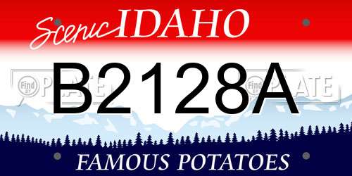 B2128A Idaho License Plate