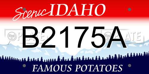 B2175A Idaho License Plate