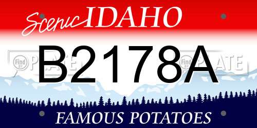 B2178A Idaho License Plate