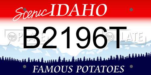 B2196T Idaho License Plate