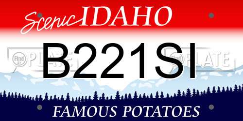 B221SI Idaho License Plate