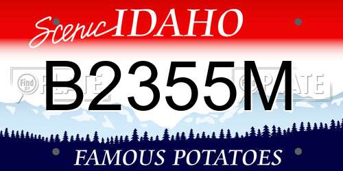 B2355M Idaho License Plate