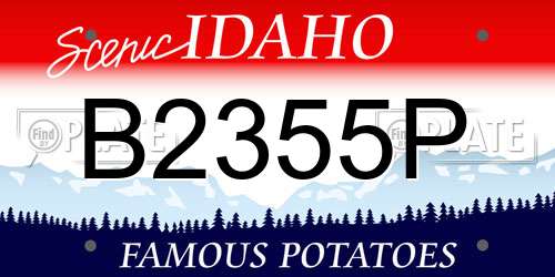 B2355P Idaho License Plate
