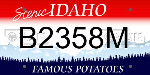 B2358M Idaho License Plate