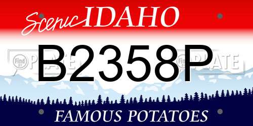 B2358P Idaho License Plate