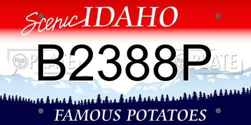 B2388P Idaho License Plate