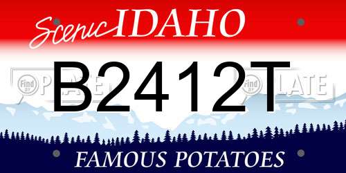 B2412T Idaho License Plate