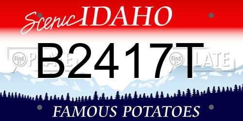 B2417T Idaho License Plate