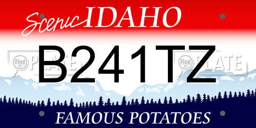 B241TZ Idaho License Plate