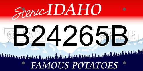 B24265B Idaho License Plate