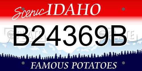 B24369B Idaho License Plate