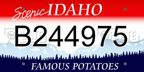 B244975 Idaho License Plate