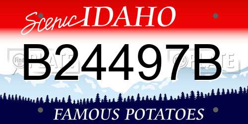 B24497B Idaho License Plate