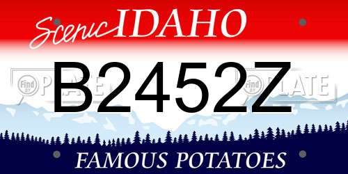 B2452Z Idaho License Plate