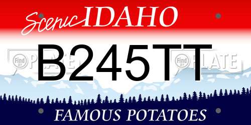 B245TT Idaho License Plate
