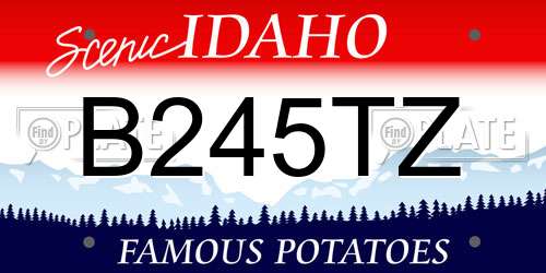 B245TZ Idaho License Plate