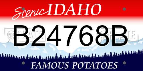 B24768B Idaho License Plate