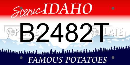 B2482T Idaho License Plate
